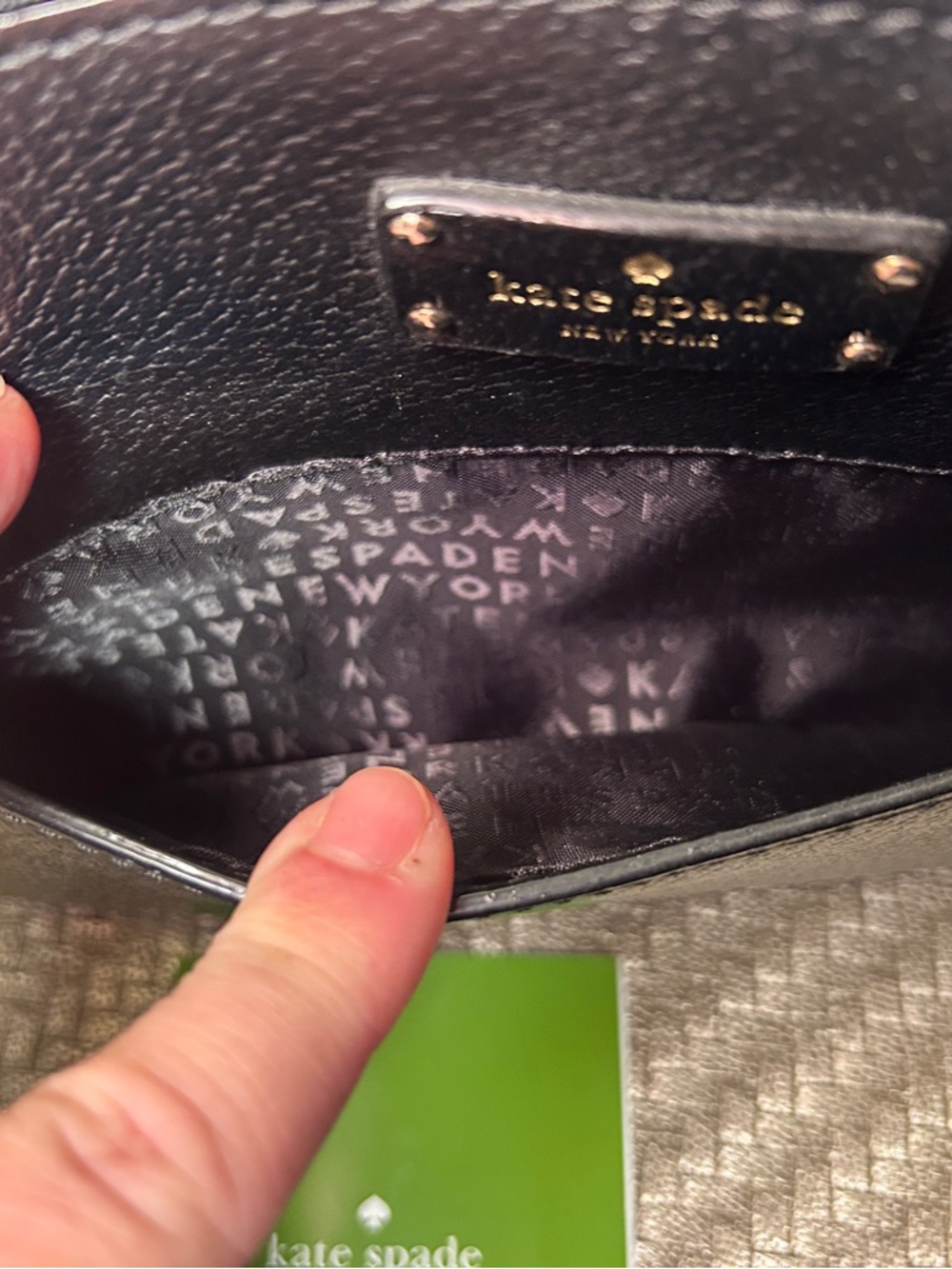 kate spade Black Pebbled Leather Crossbody with Gold Hardware - Picture 8 of 9